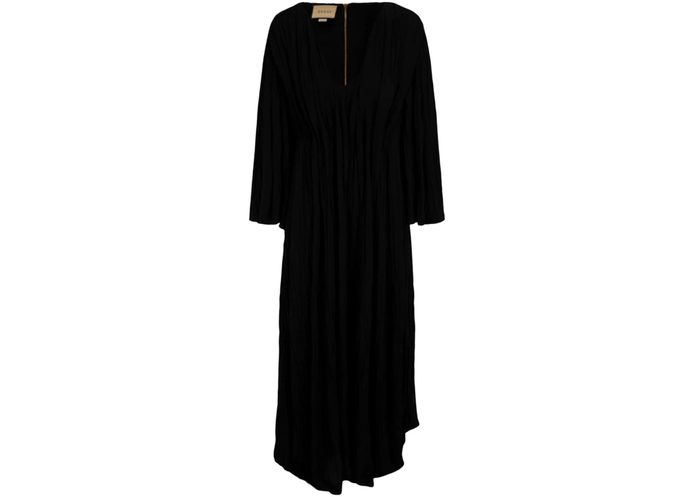 Gucci Plisse Long Sleeve Dress Black