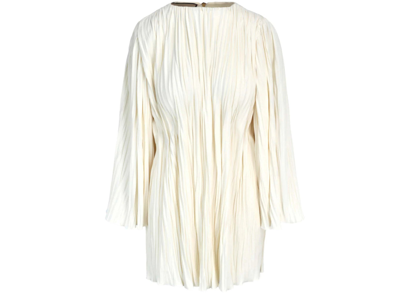 Gucci Plisse Long Sleeve Dress White