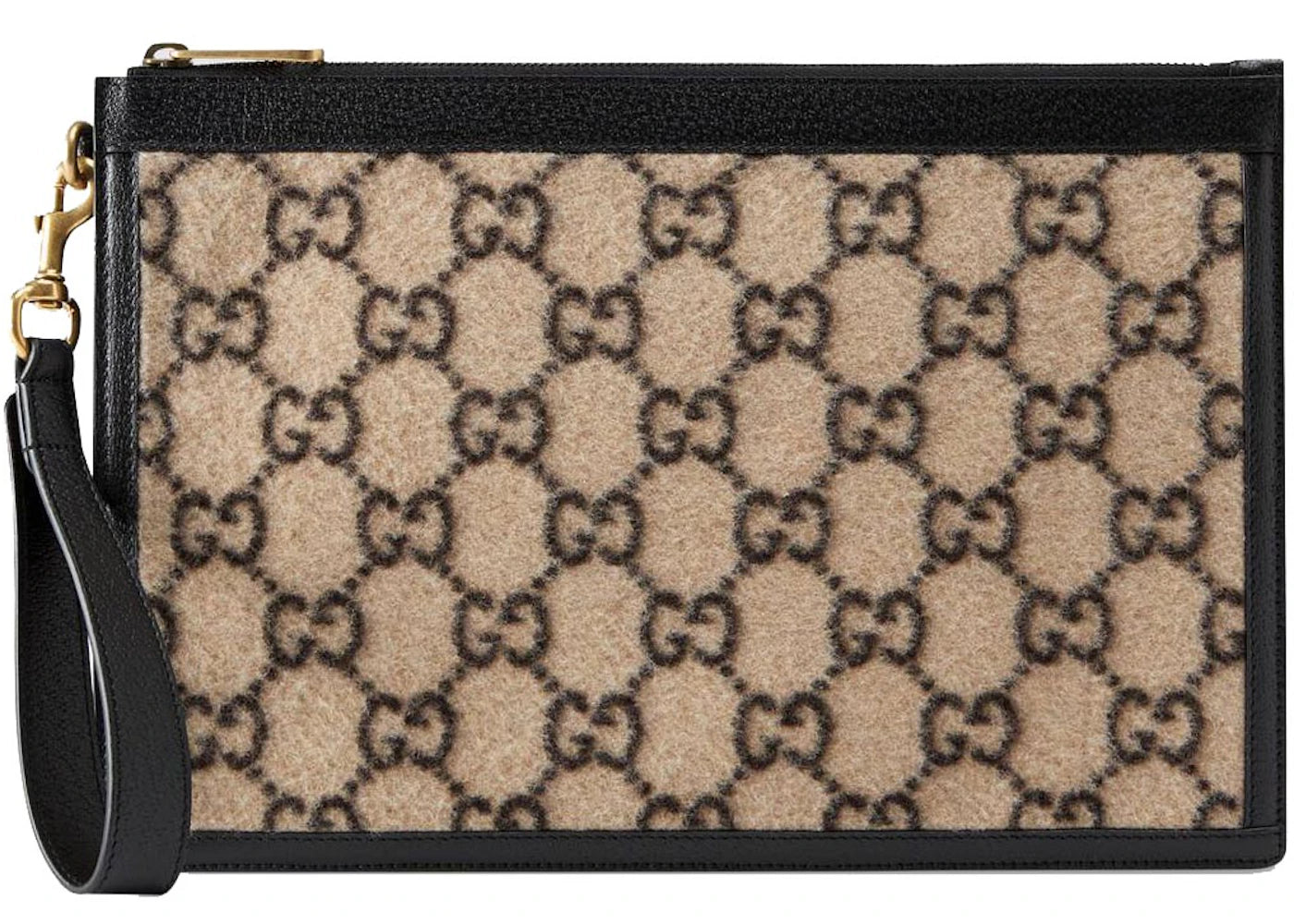 Gucci Pouch 6 Slot GG Wool Beige/Ebony