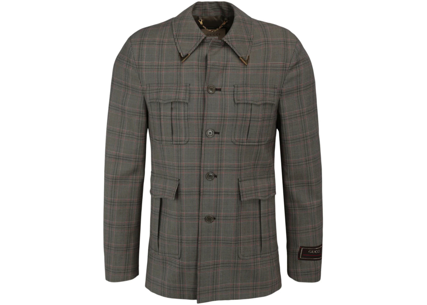 Gucci Prince of Wales Plaid Jacket Grey