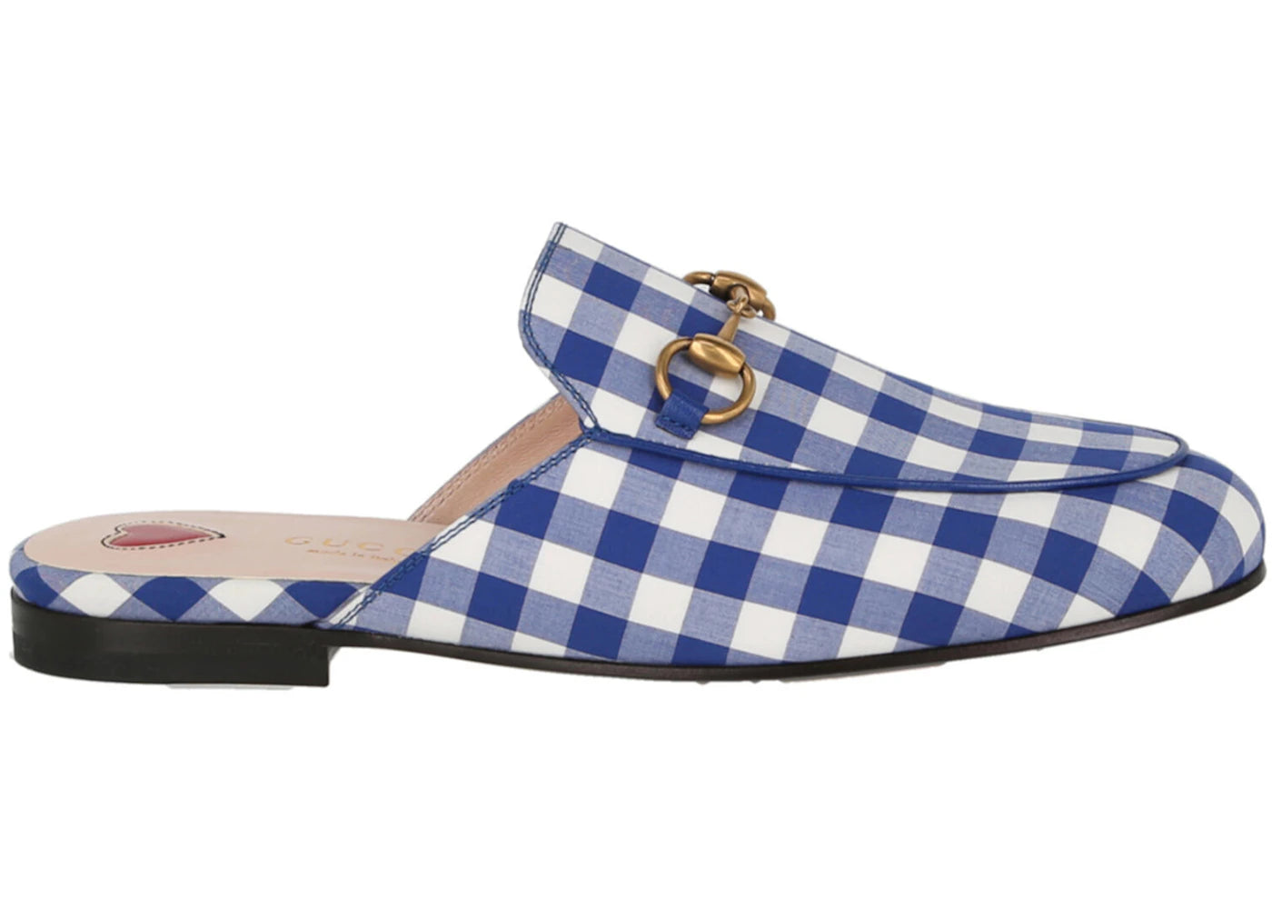 Gucci Princetown Gingham Slippers Sandals Sweet Almond Print (Women's)
