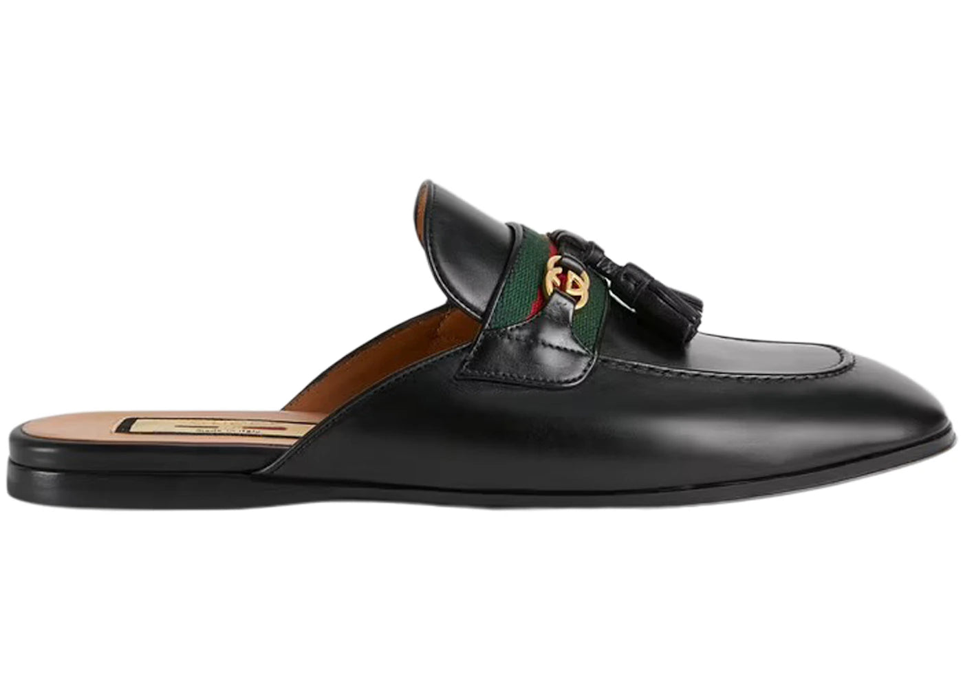 Gucci Princetown Slipper Black Tassel Leather