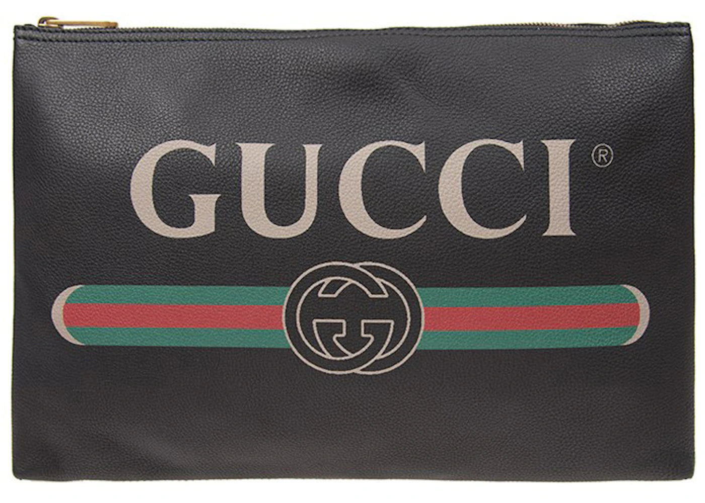 Gucci Print Portfolio Leather Large Black