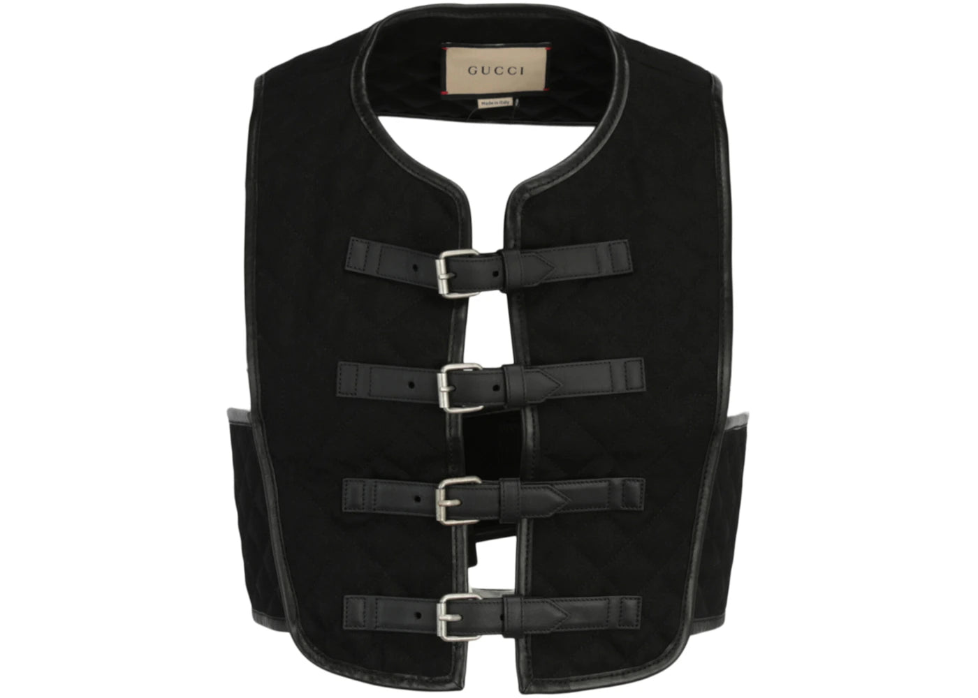 Gucci Quilted Gabardine Gilet Black