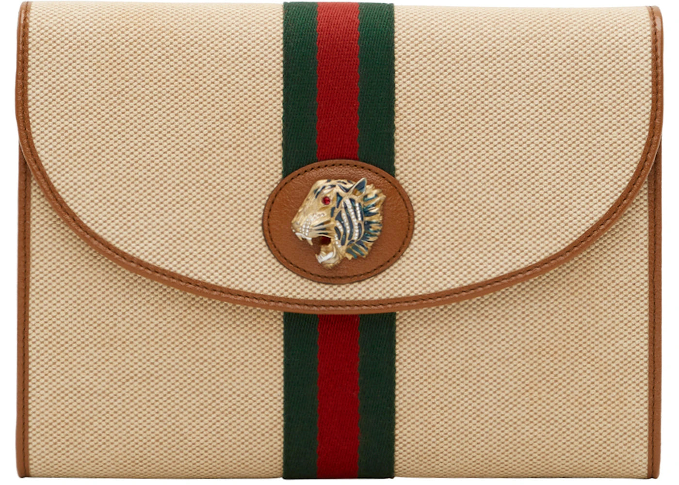 Gucci Rajah Pouch Canvas Beige