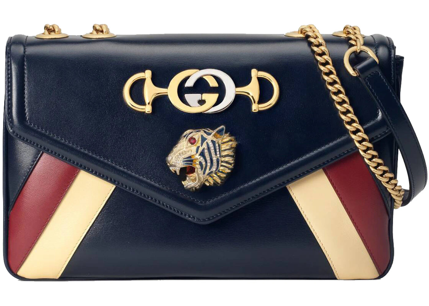 Gucci Rajah Shoulder Bag Medium Blue