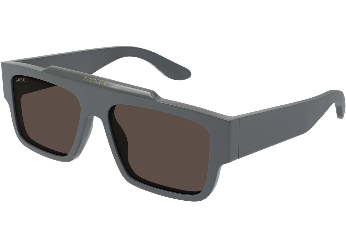 Gucci Rectangle Frame Sunglasses Charcoal Grey/Brown (GG1460S-003-FR)