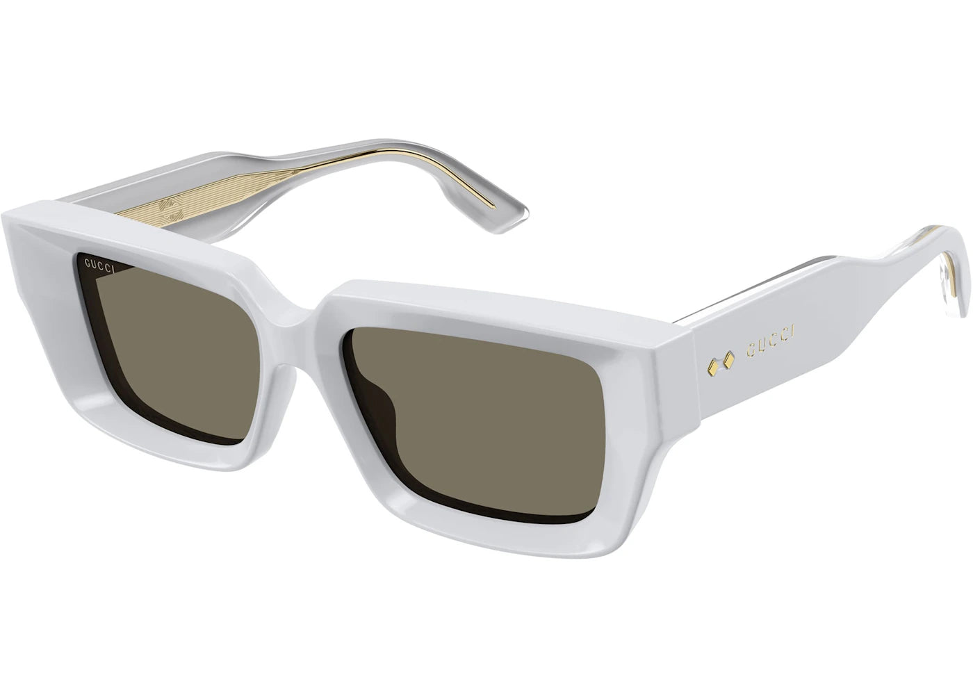 Gucci Rectangle Sunglasses Grey/Brown (GG1529S-004)