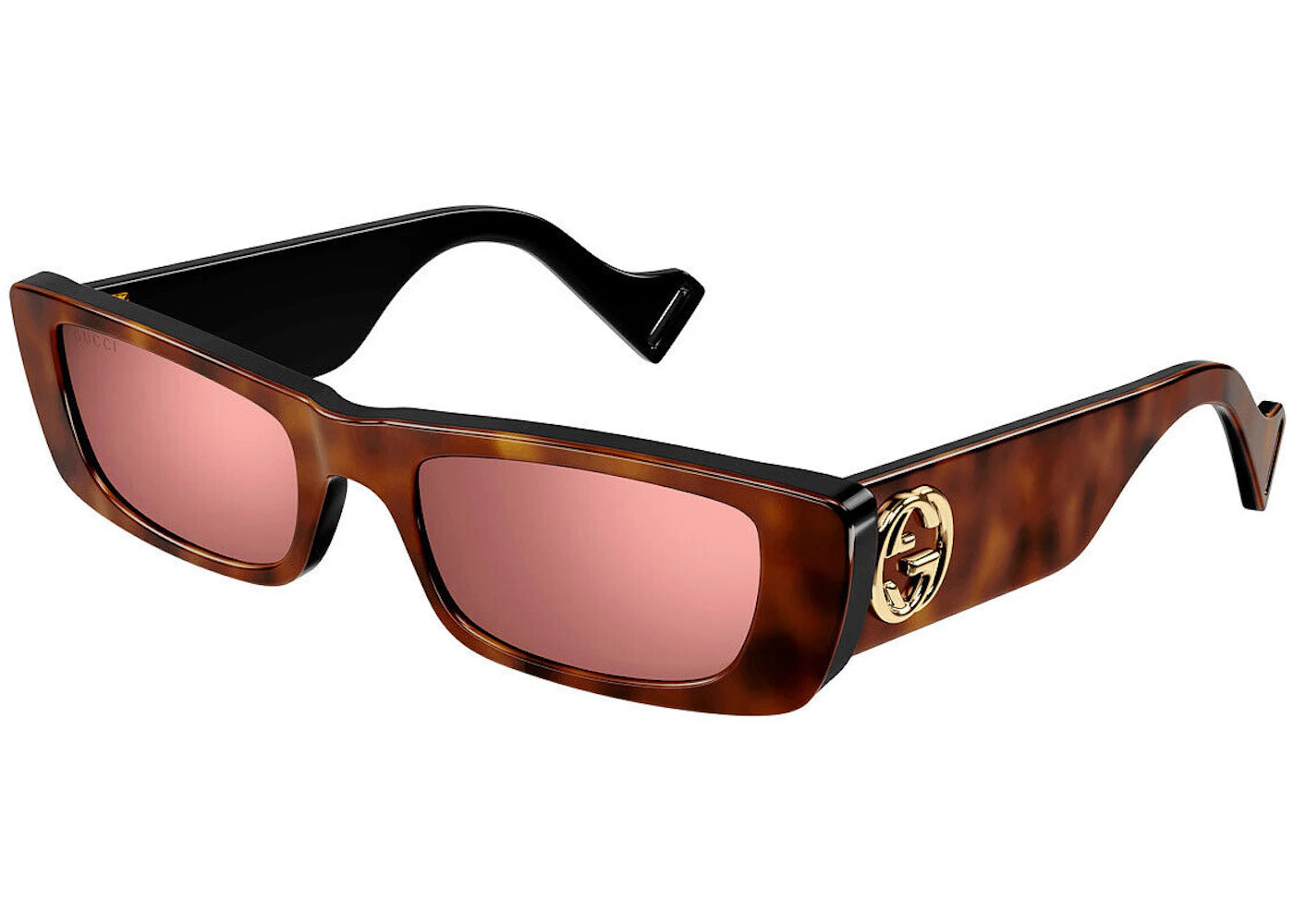 Gucci Rectangle Sunglasses Havana/Brown (GG0516S-015-52)