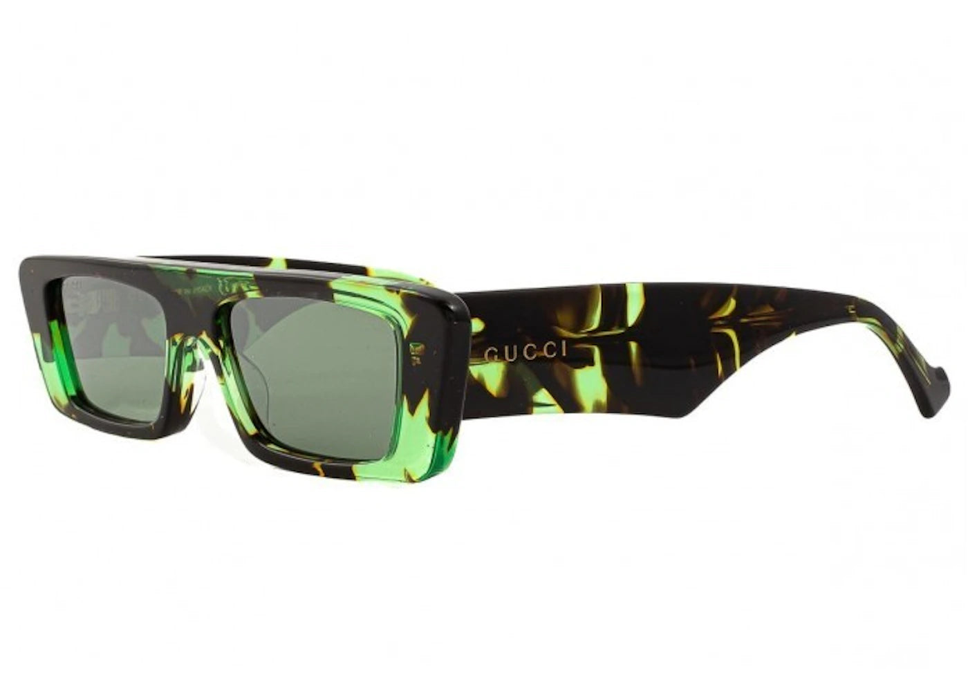 Gucci Rectangle Sunglasses Havana/Green (GG1331S-008)