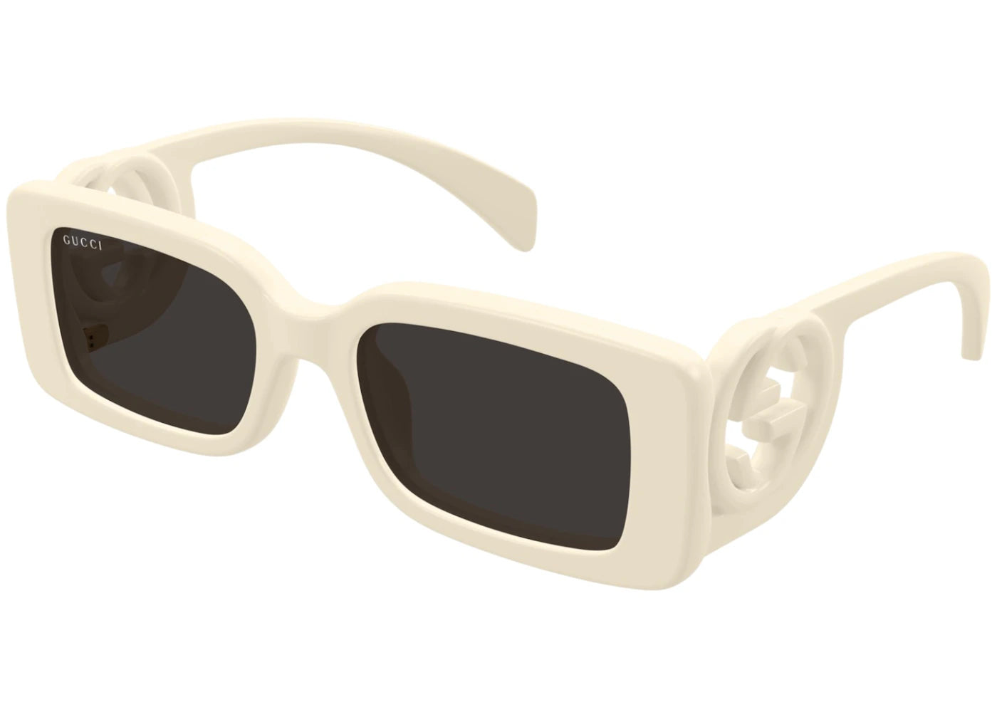 Gucci Rectangle Sunglasses Ivory White (GG1325S-013-54)