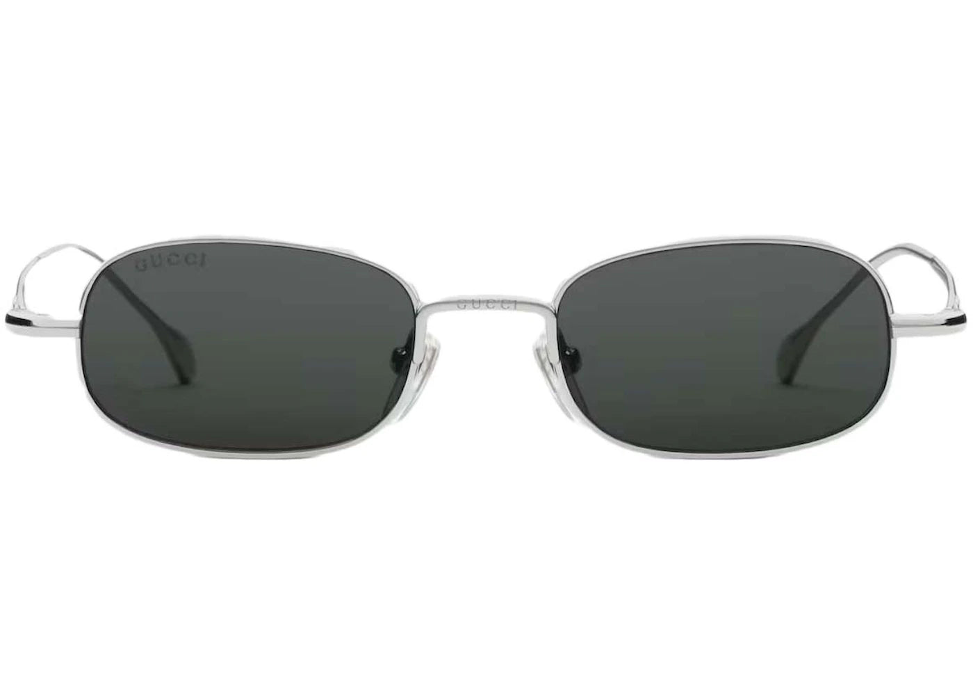 Gucci Rectangular Frame Sunglasses Silver/Grey (779496 I3330 8112)