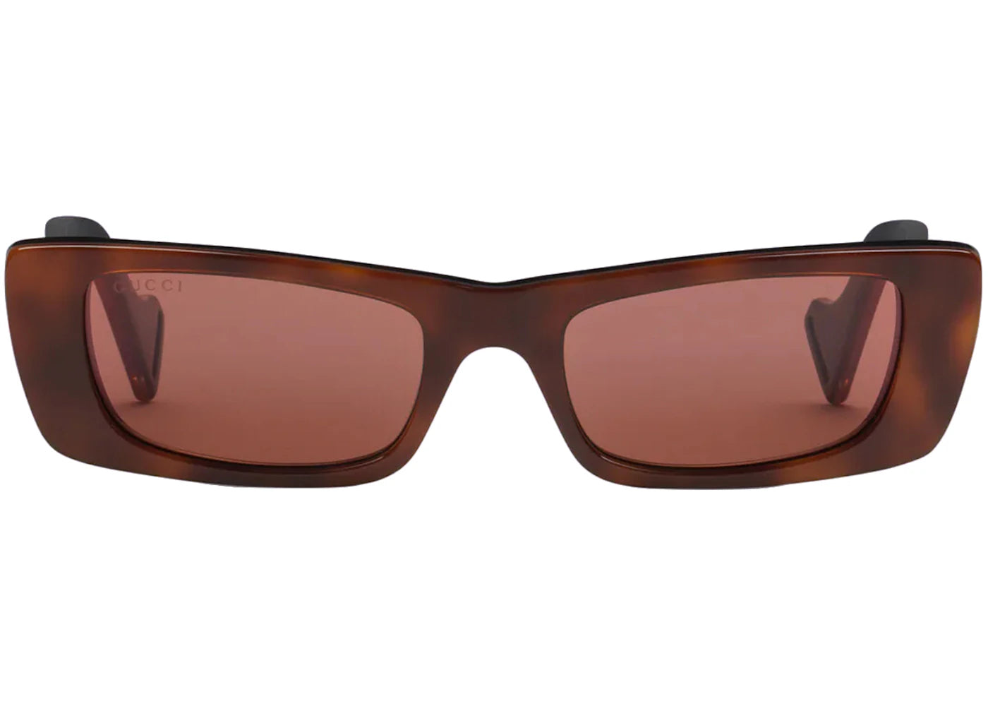 Gucci Rectangular Sunglasses Brown Acetate/Gold-tone/Brown Lens (573239 J0740 2382)