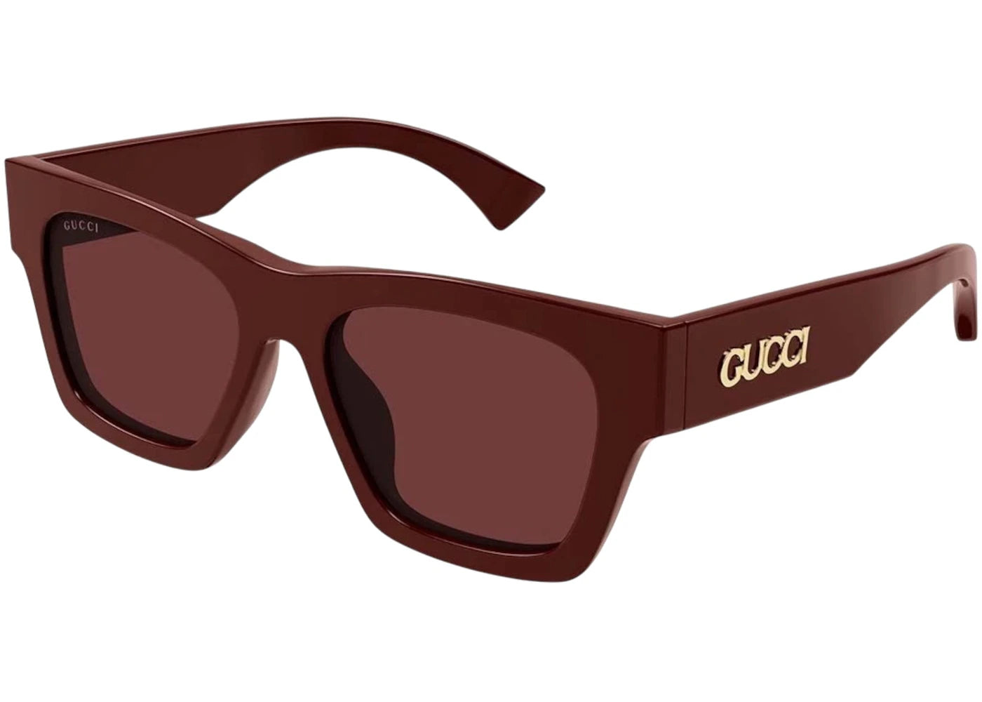 Gucci Rectangular Sunglasses Burgundy Red (GG1835S-003)