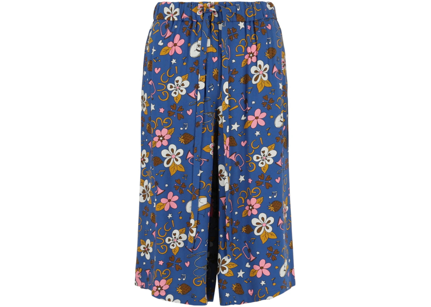 Gucci Retro Flower and Pony Print Pants Blue