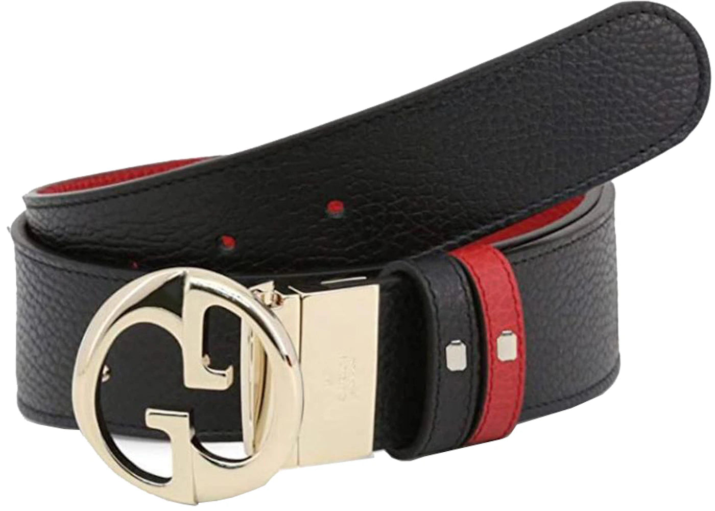 Gucci Reversible Belt with Interlocked GG Black/Red