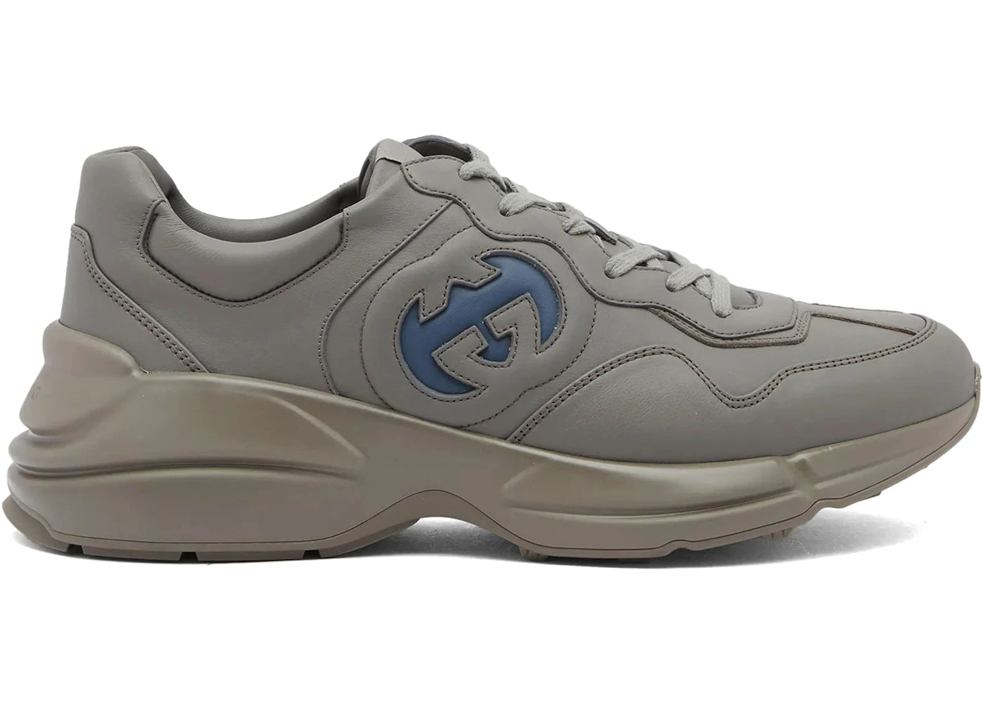 Gucci Rhyton Interlocking G Dusty Grey Aqua Blue