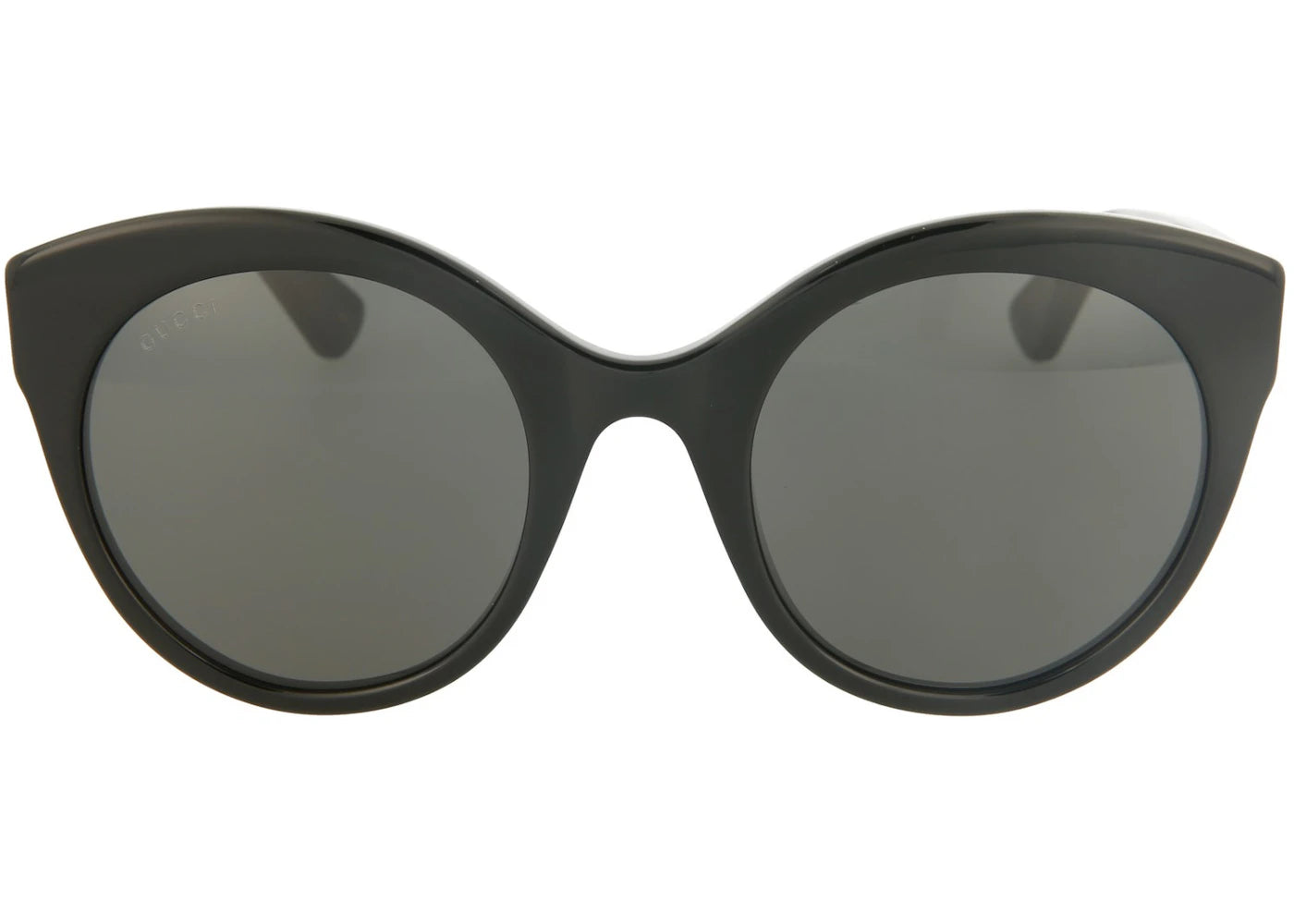 Gucci Round-Frame Acetate Sunglasses Black Black Grey (GG0028S-30000975-001)