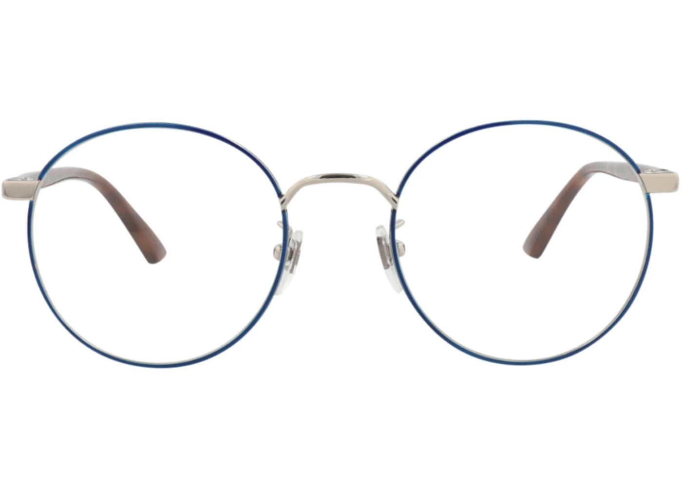 Gucci Round-Frame Metal Optical Frames Blue Havana Transparent (GG0297OK-30002873-004)