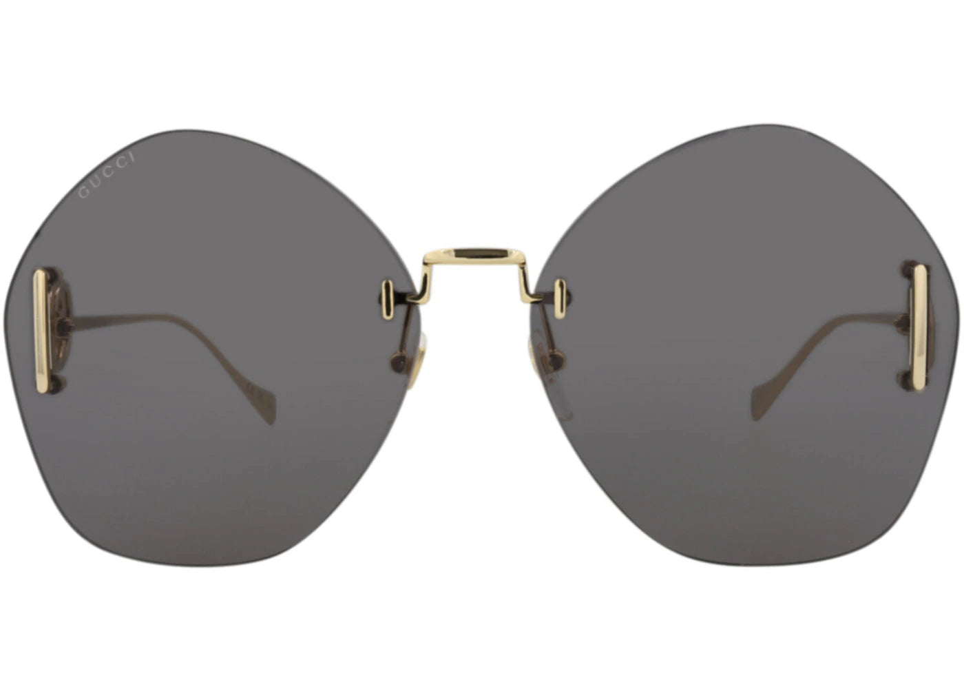 Gucci Round-Frame Metal Sunglasses Gold/Gold/Grey (GG1203S-30013411-002)