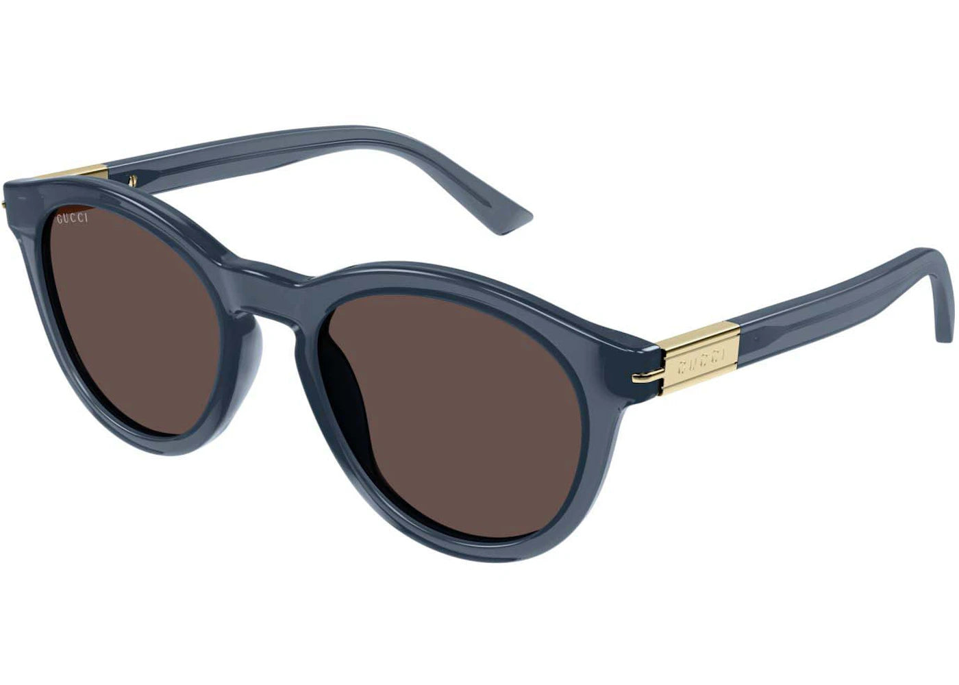 Gucci Round Frame Sunglasses Cobalt Blue/Brown (GG1501S-003-FR)