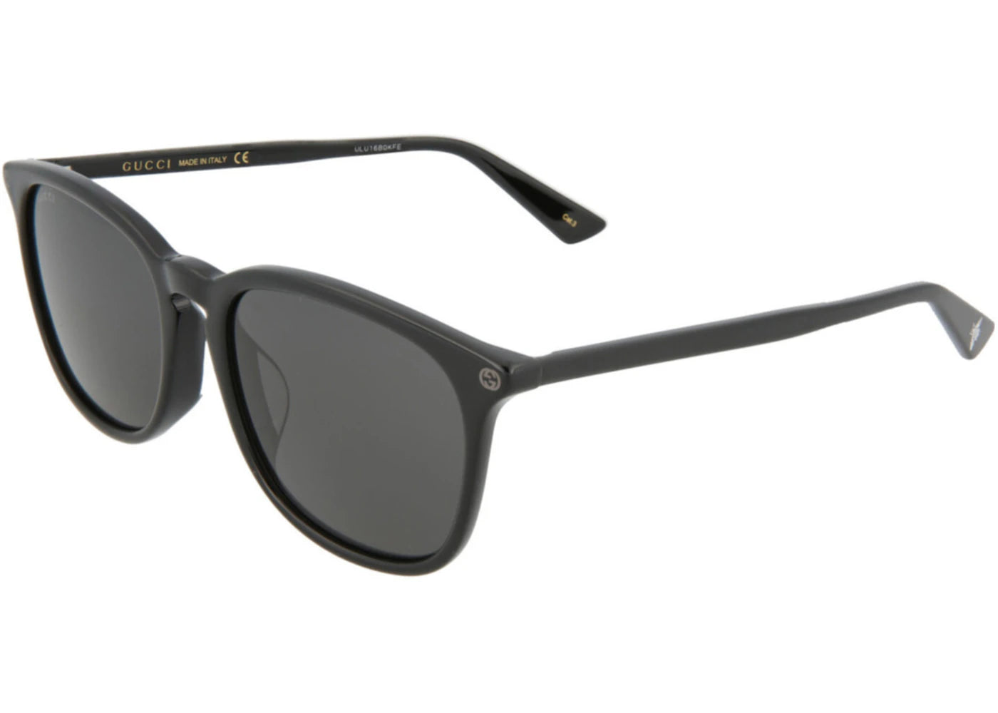 Gucci Round Oval Sunglasses Black/Black/Grey (GG0154SA-30001742-005)