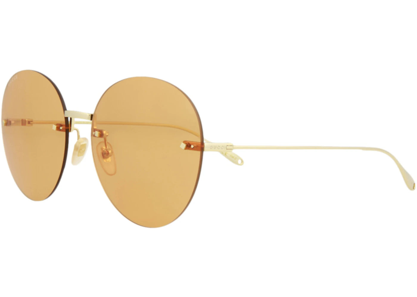 Gucci Round Oval Sunglasses Gold/Gold/Orange (GG1149S-30012724-007)