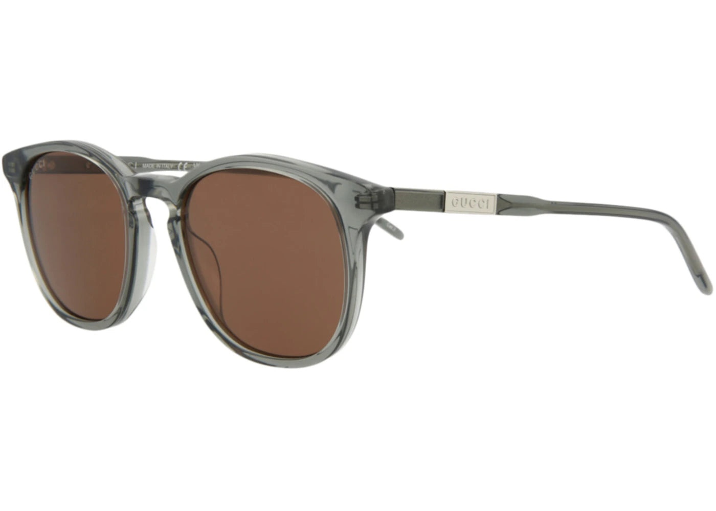 Gucci Round Oval Sunglasses Grey/Grey/Brown (GG1157S-30012779-002)