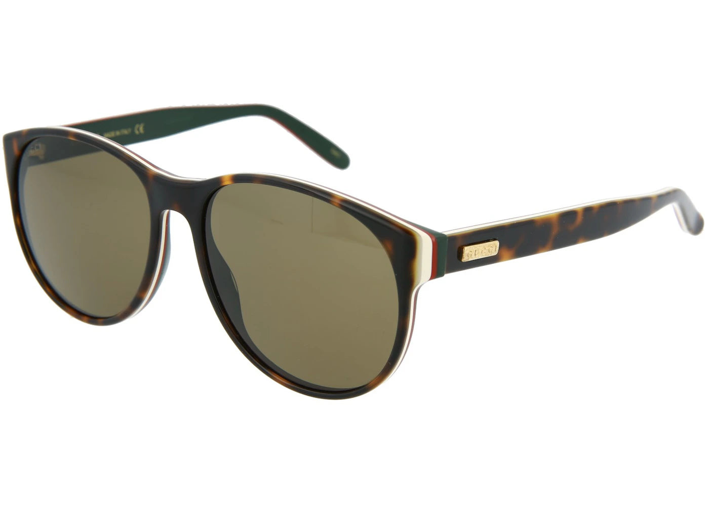 Gucci Round Oval Sunglasses Havana/Gold/Green (GG0271S-30002360-002)