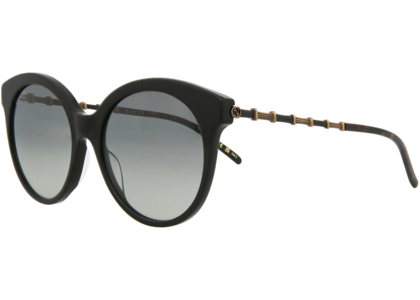 Gucci Round Sunglasses Black/Gold/Grey (GG0653SZ-30014770-001)