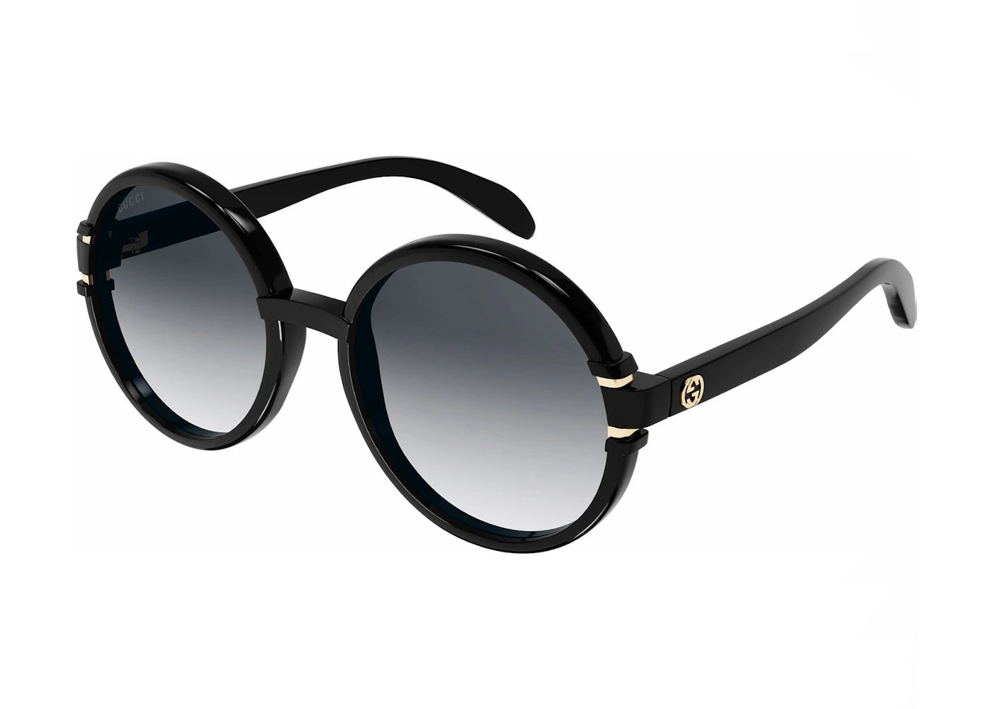 Gucci Round Sunglasses Black/Gradient Grey (GG1067S-001)