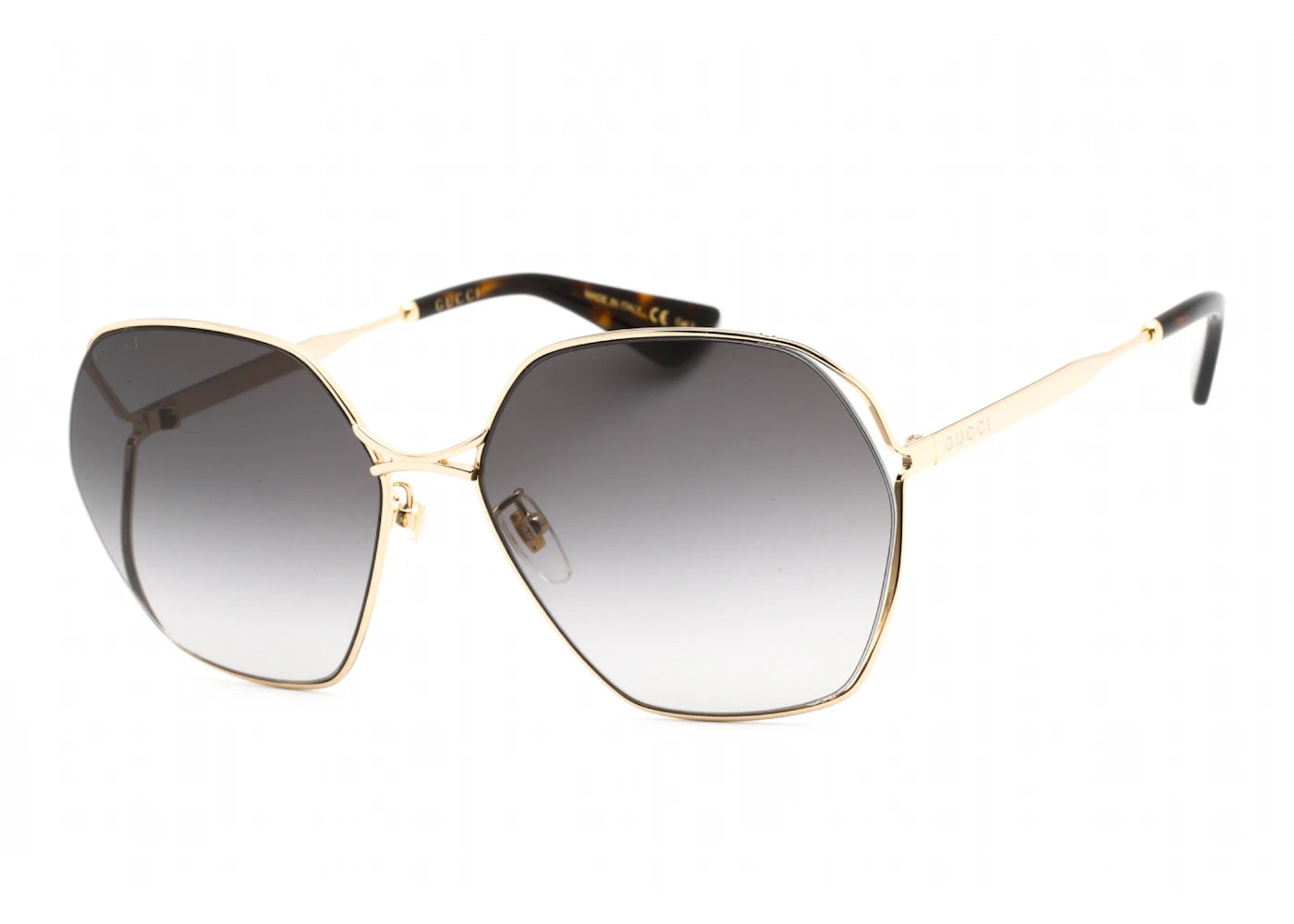 Gucci Round Sunglasses Gold/Gray Gradient (GG0818SA-001)