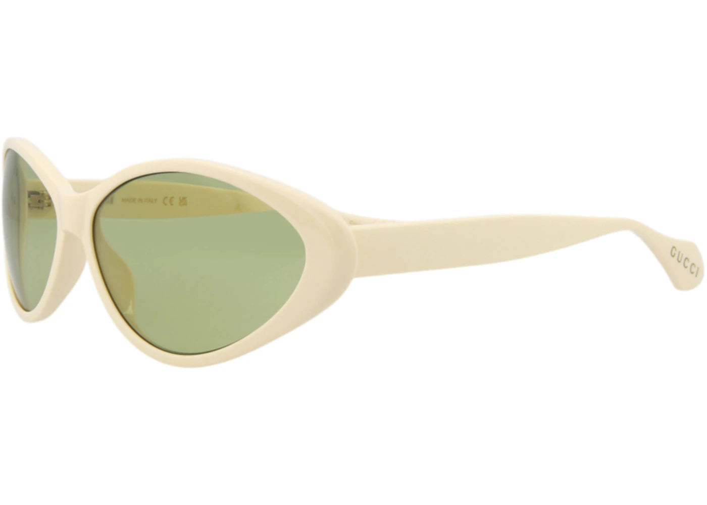 Gucci Round Sunglasses Ivory/Ivory/Green (GG1377S-30014359-001)