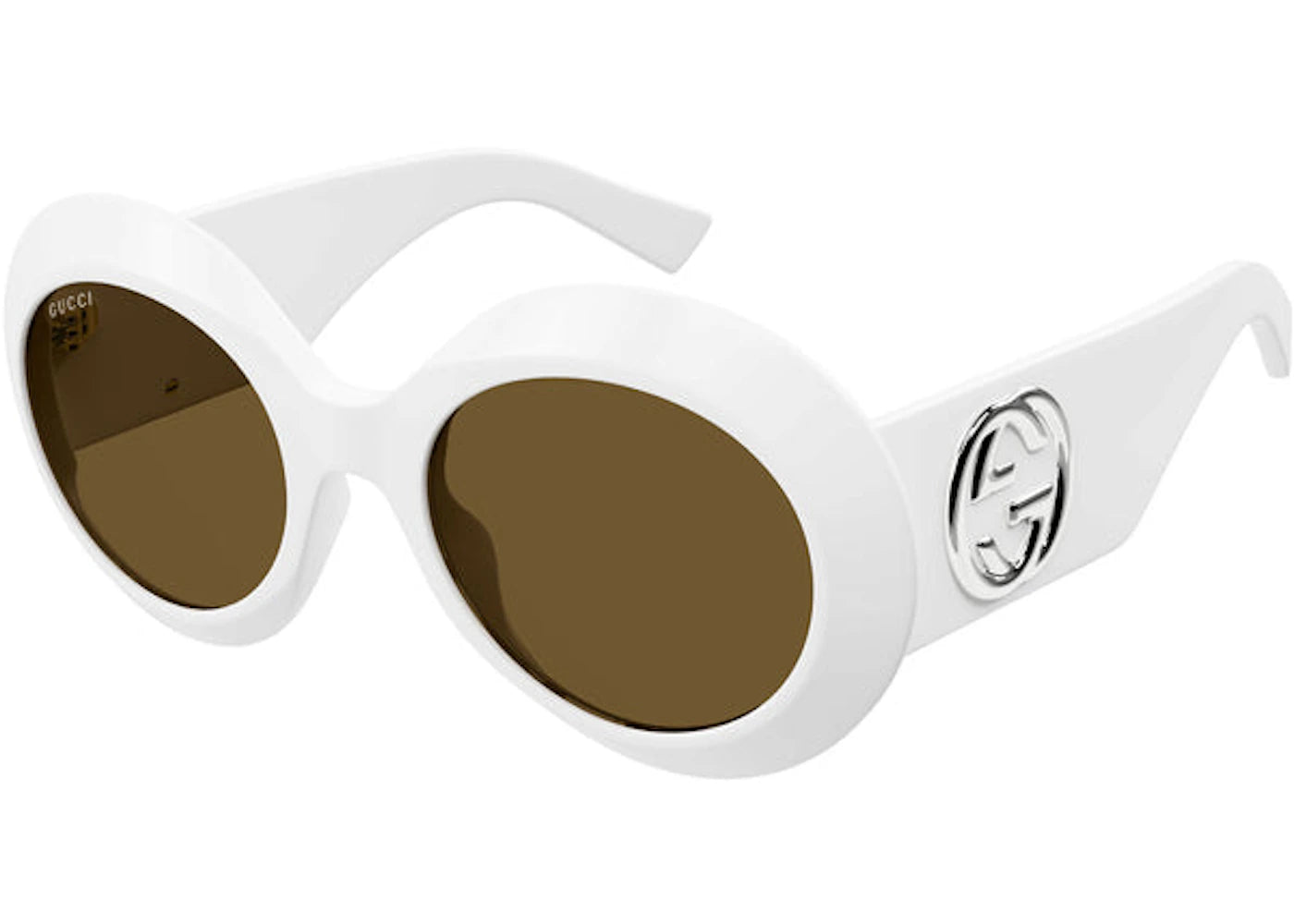 Gucci Round Sunglasses White/Brown (GG1647S-003)