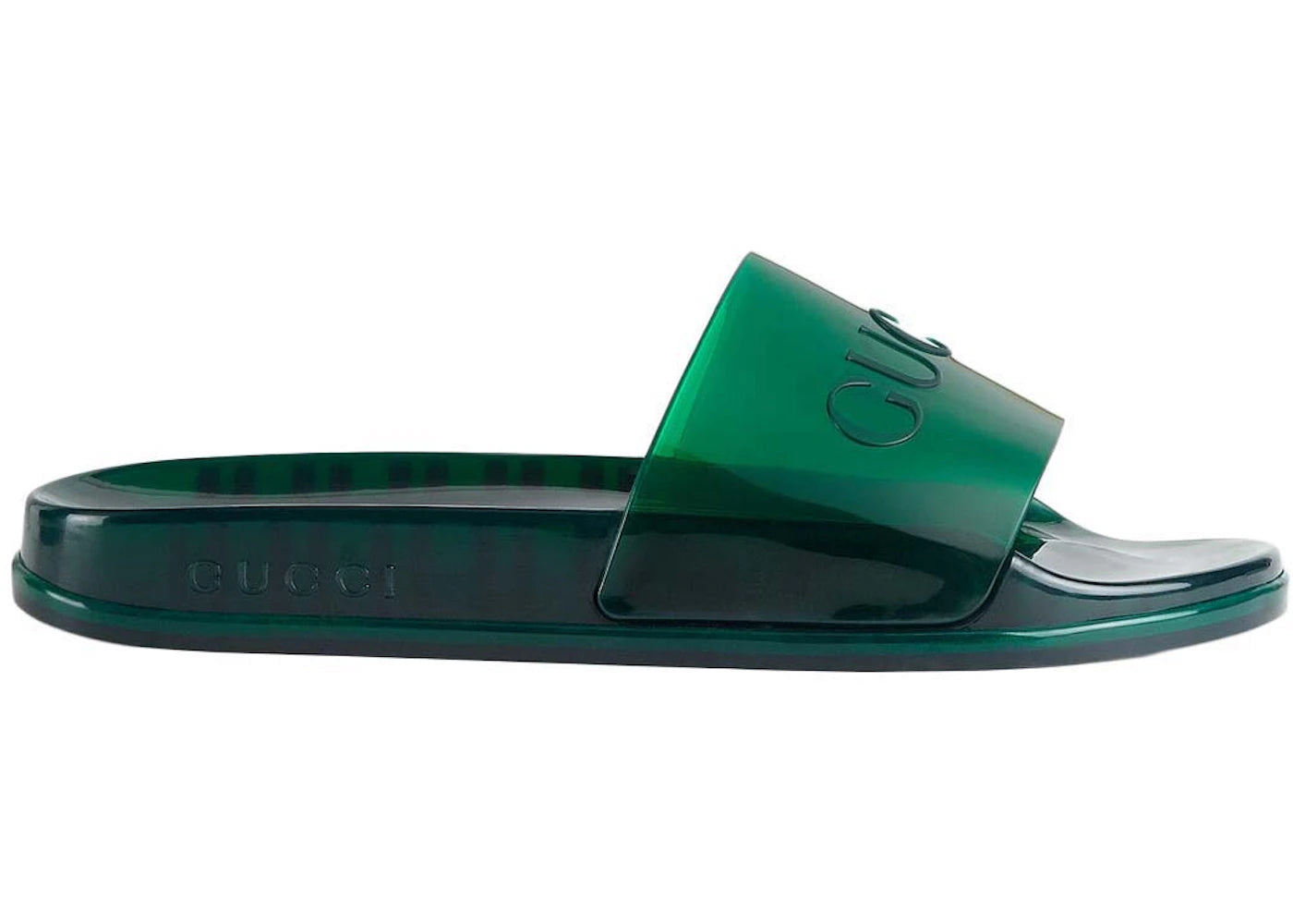 Gucci Rubber Slides Green