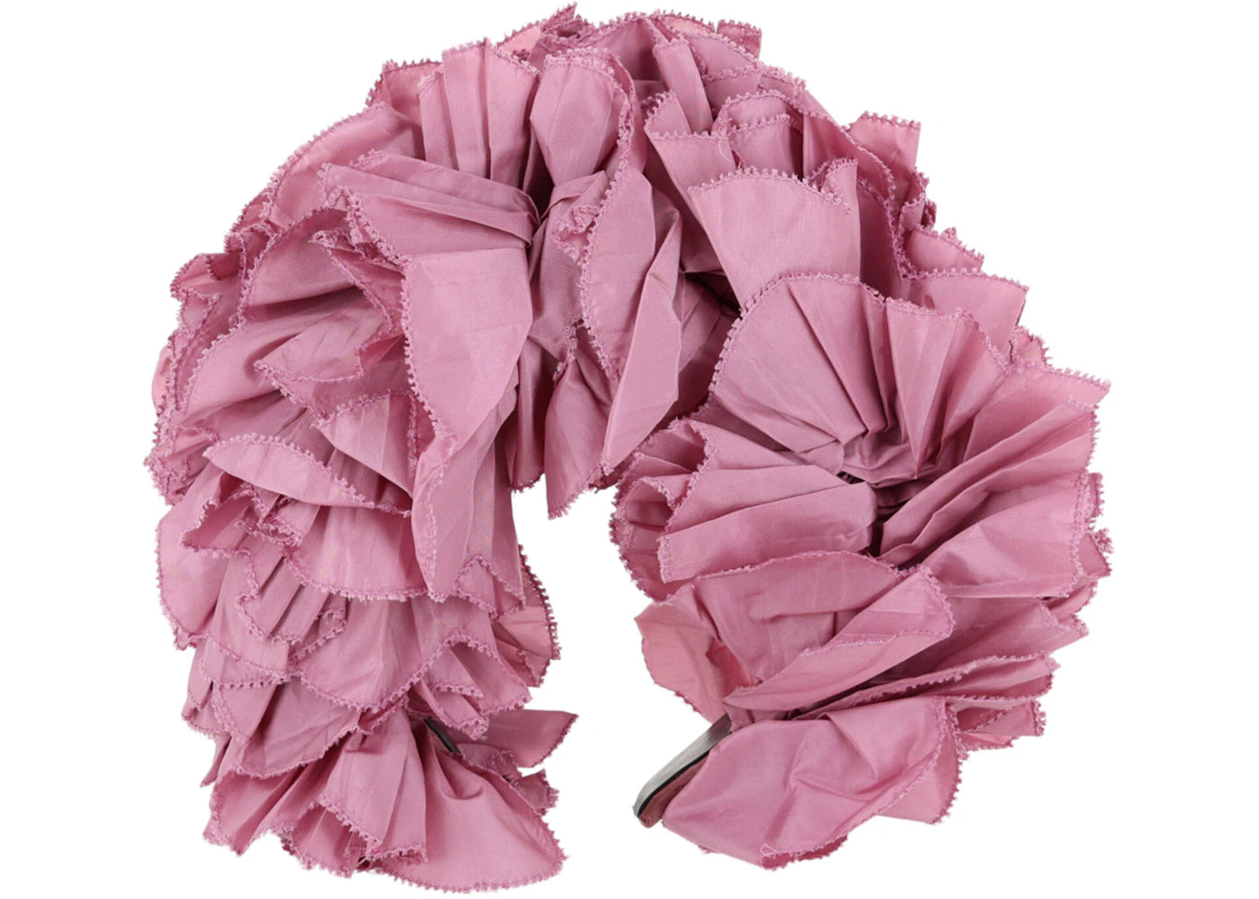 Gucci Ruffle Silk Headband Blush
