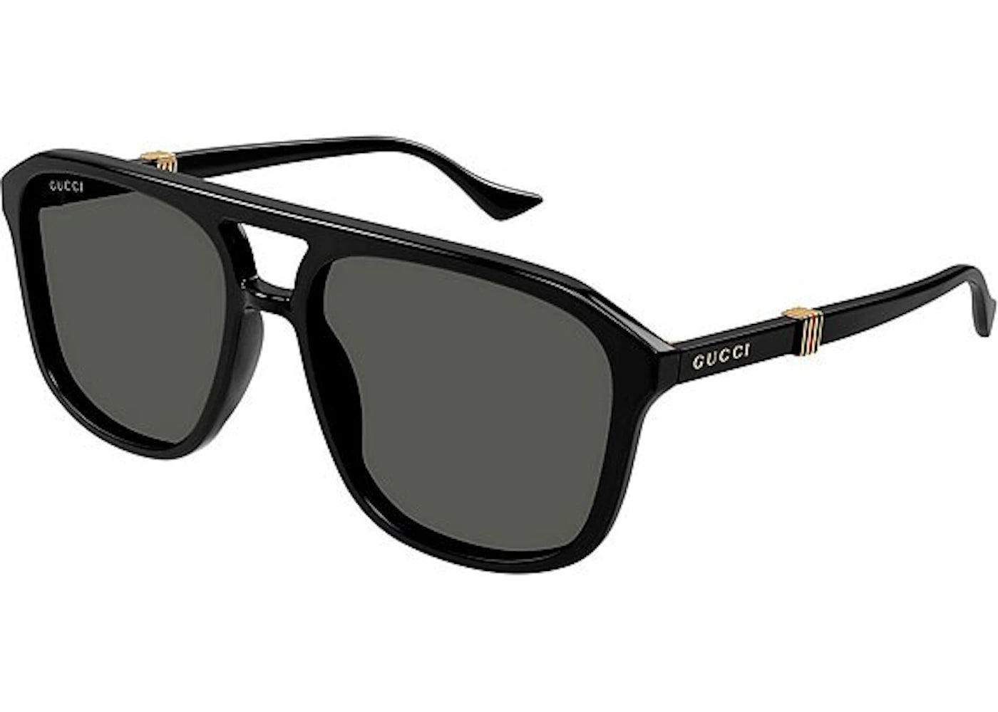 Gucci Running Web Aviator Sunglasses Black/Gold (GG1494S 001)