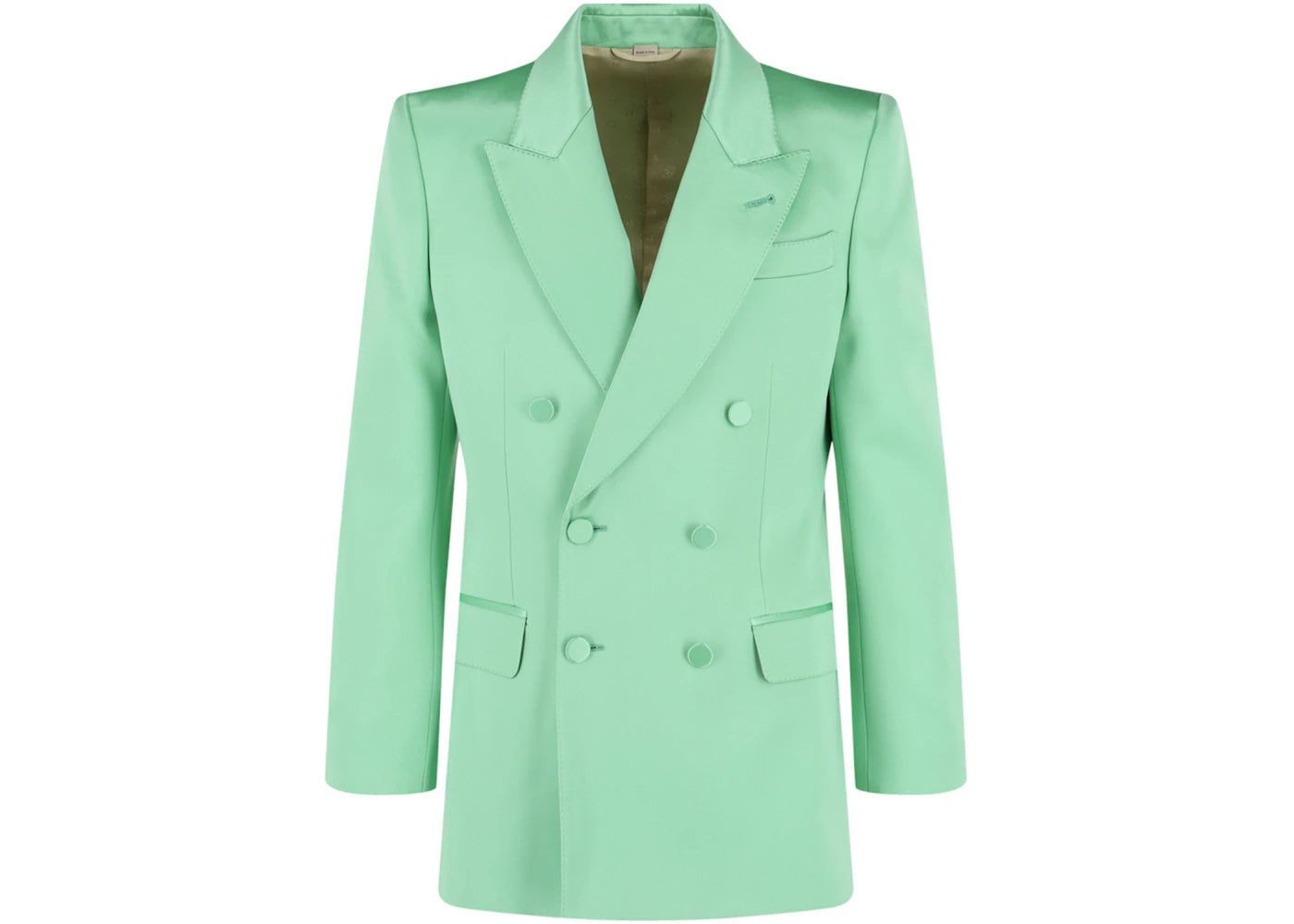 Gucci Satin Tailored Blazer Green