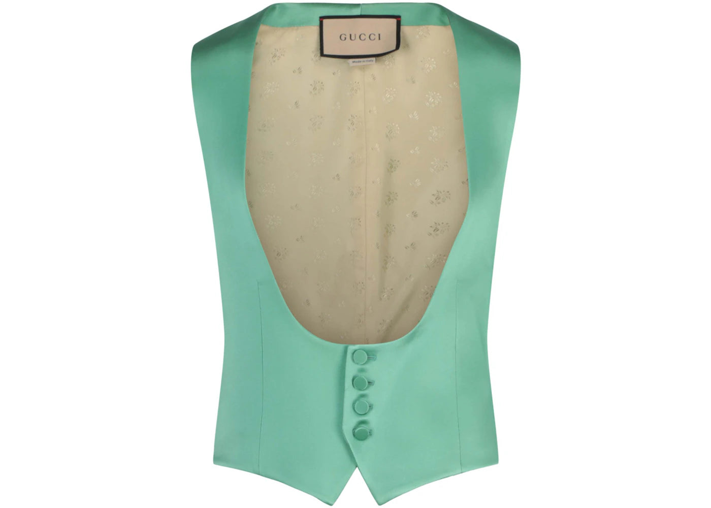Gucci Scoopneck Tailored Vest Green