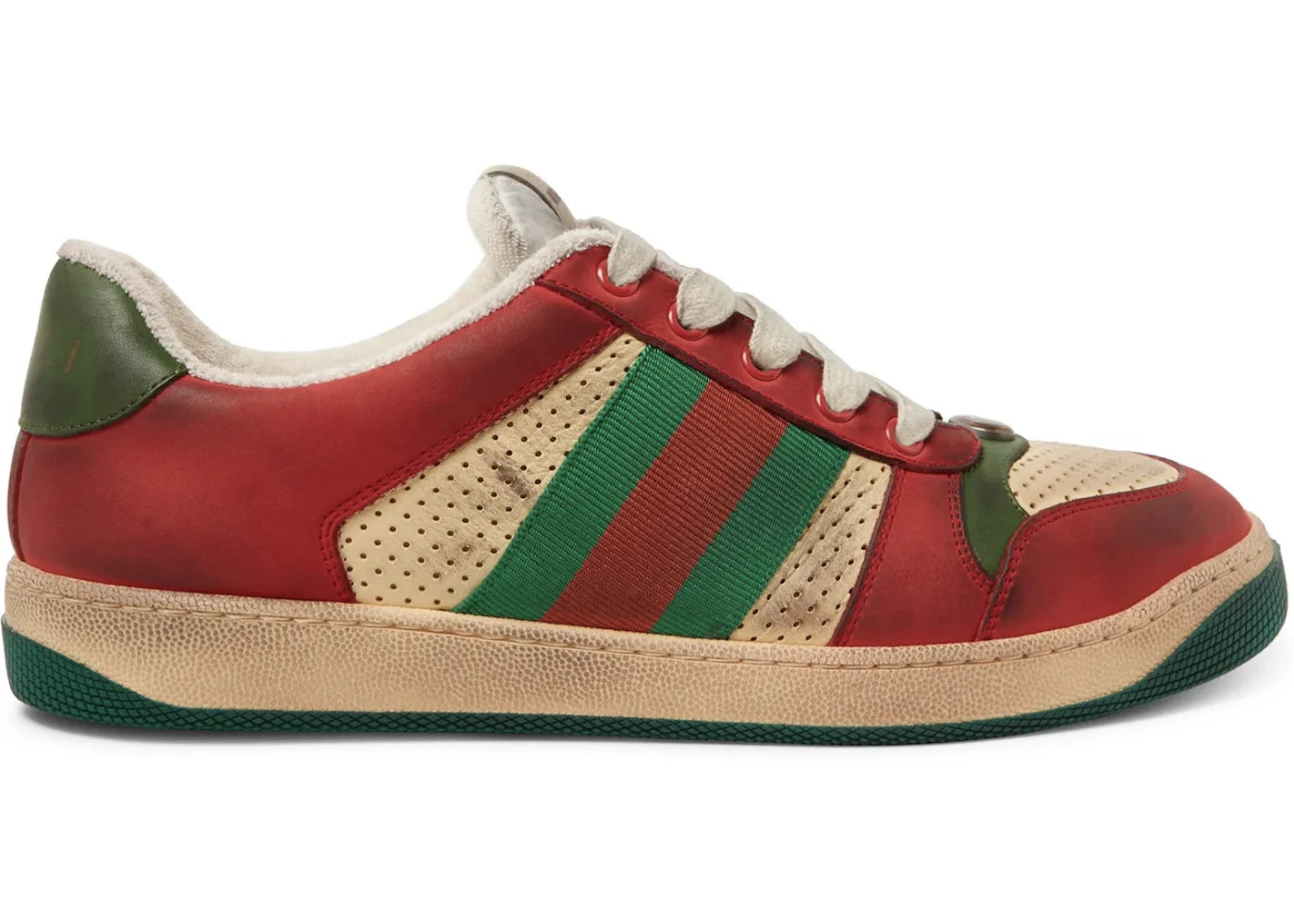 Gucci Screener Red Distressed