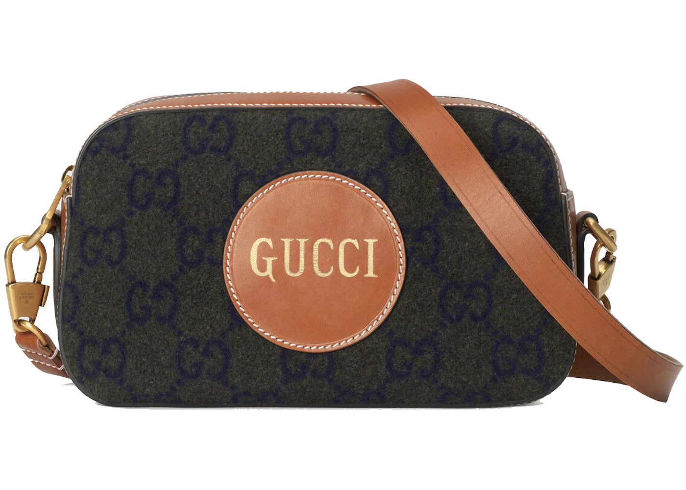 Gucci Script Logo Shoulder Bag Dark Green