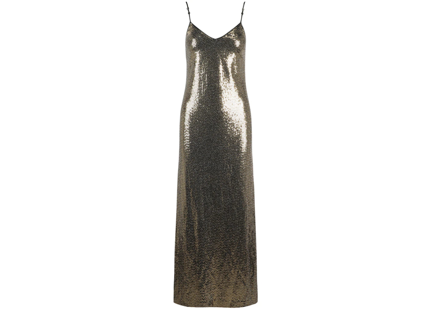 Gucci Sequin Sleeveless Cocktail Dress Black Gold