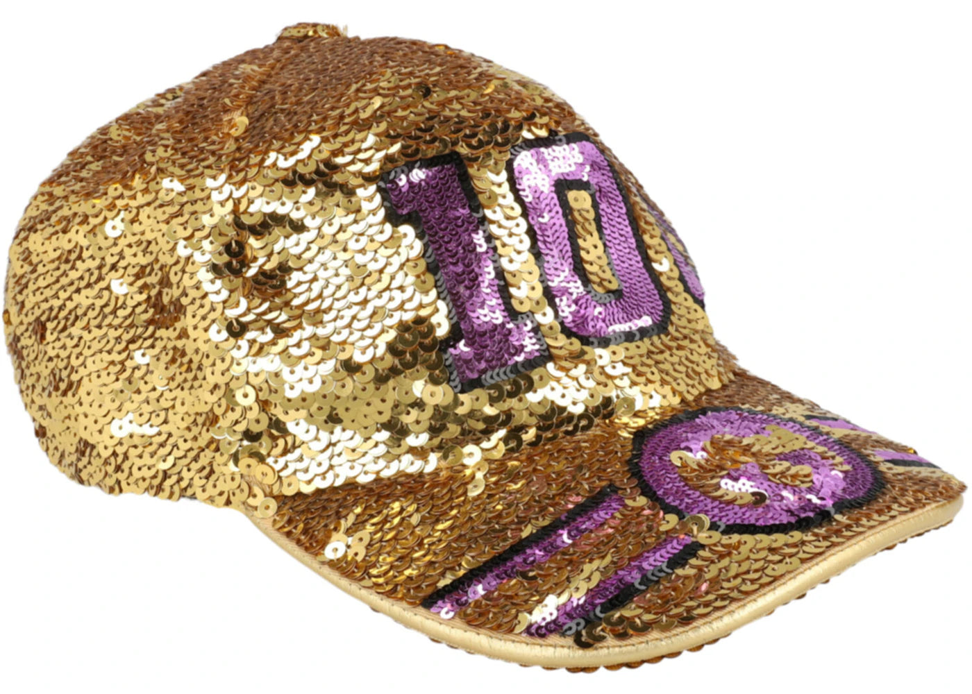 Gucci Sequined Baseball Cap Yellow