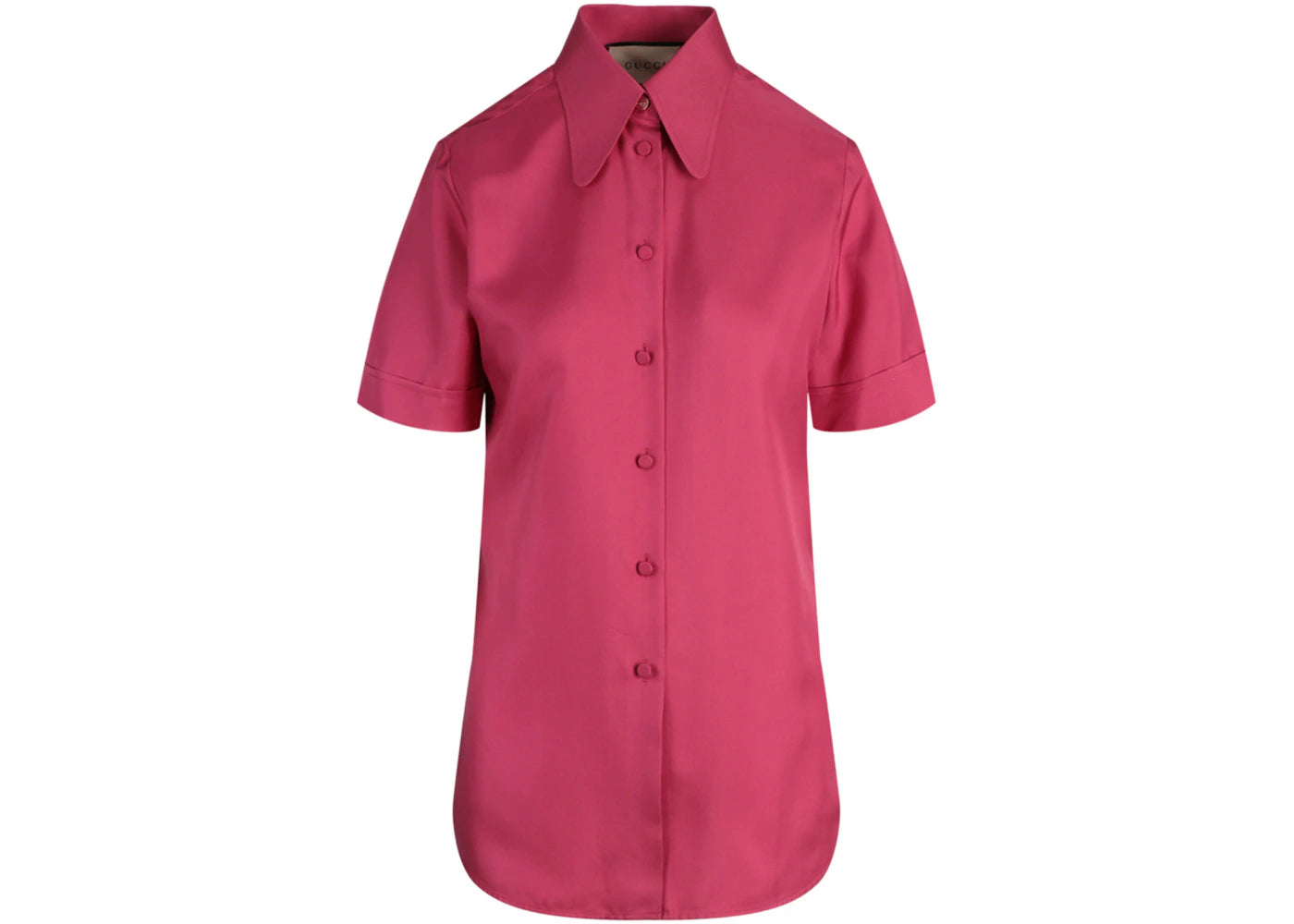 Gucci Short Sleeve Collared Blouse Pink
