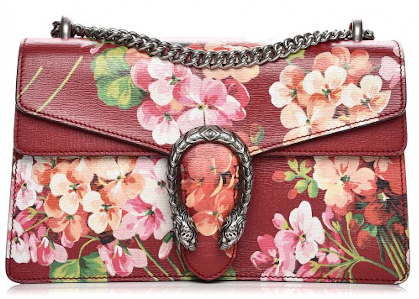 Gucci Dionysus Shoulder Bag Blooms Small Cerise Red/Green/Pink