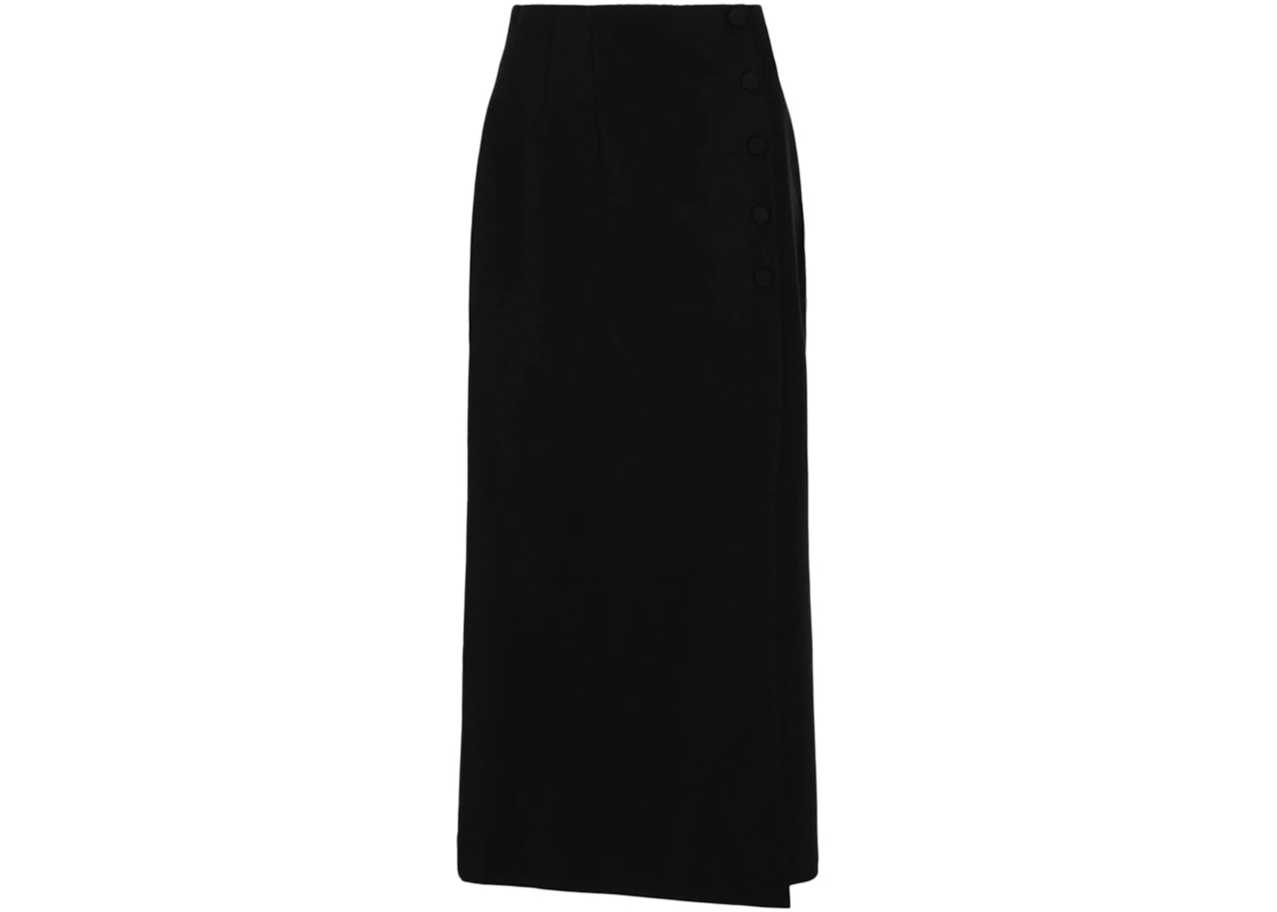 Gucci Side Slit Button Detailed Skirt Black