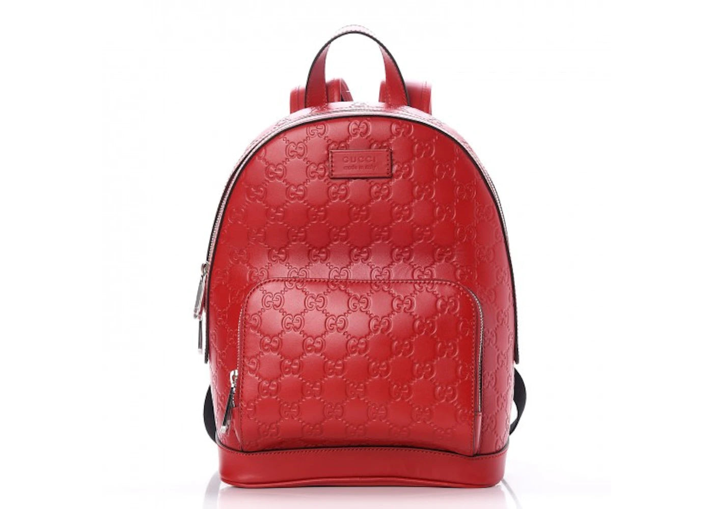 Gucci Signature Backpack Guccissima Small Hibiscus Red