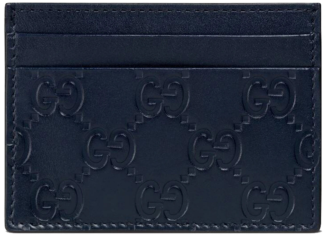 Gucci Signature Leather Card Holder GG (5 Card Slot) Blue