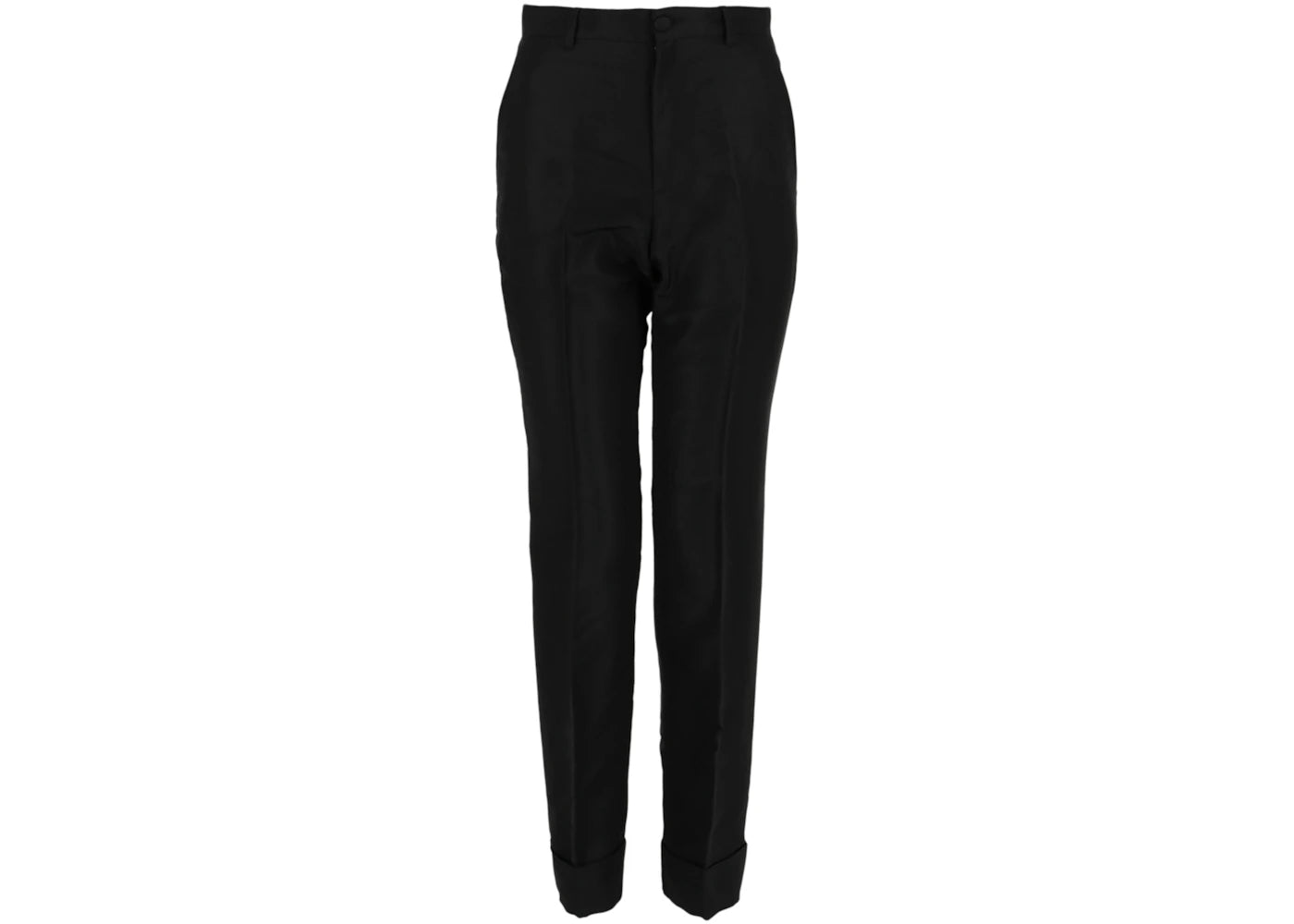 Gucci Silk Cuffed Trousers Black