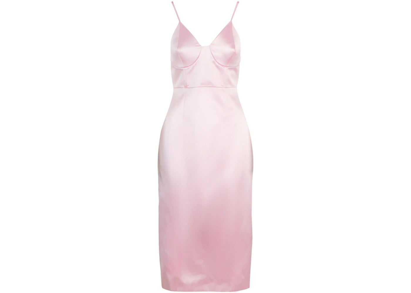 Gucci Silk Duchesse Midi Sleeveless Dress Pink